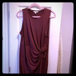 Rust-Colored Midi Dress - Size 2XL